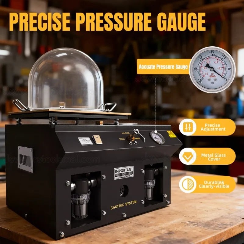 YALI CX Series 2L/ 4L/ 6L Small Jewelry Vacuum Casting Machine for Gypsum Mold and Gold Melting